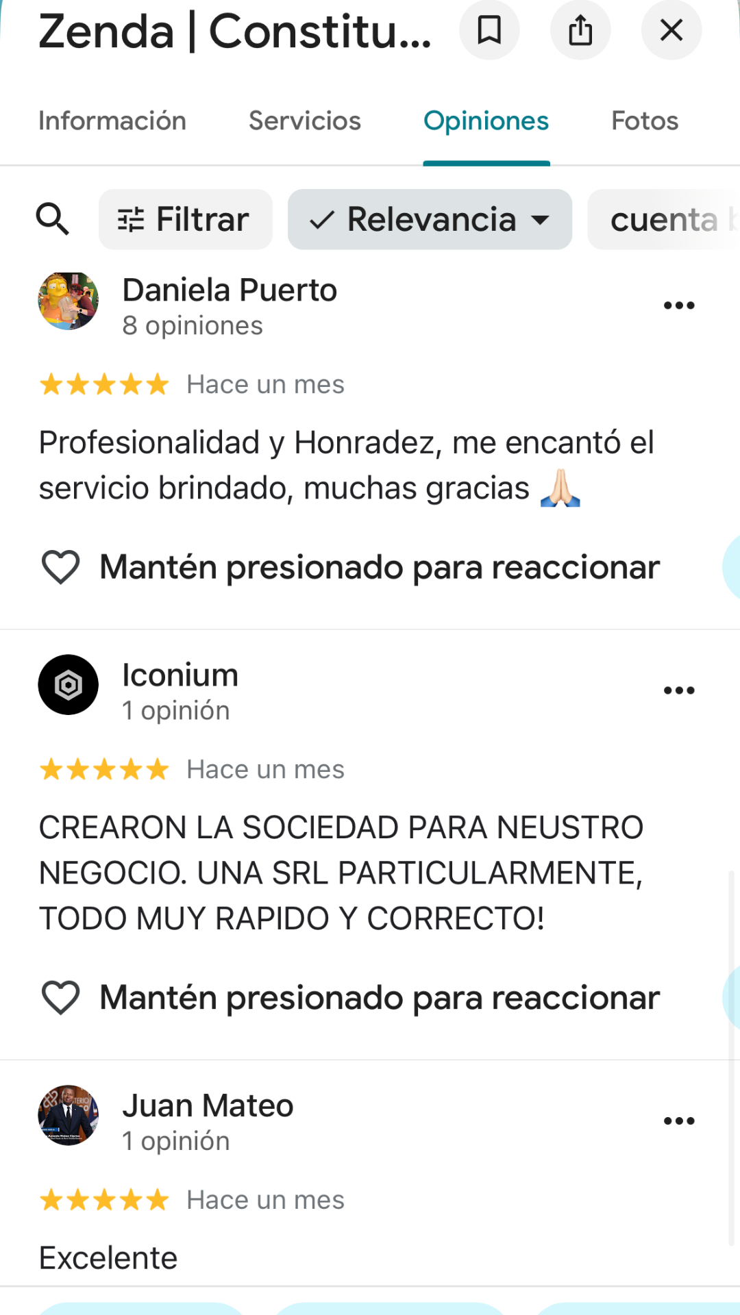 Testimonio real de un cliente de Consultora Zenda
