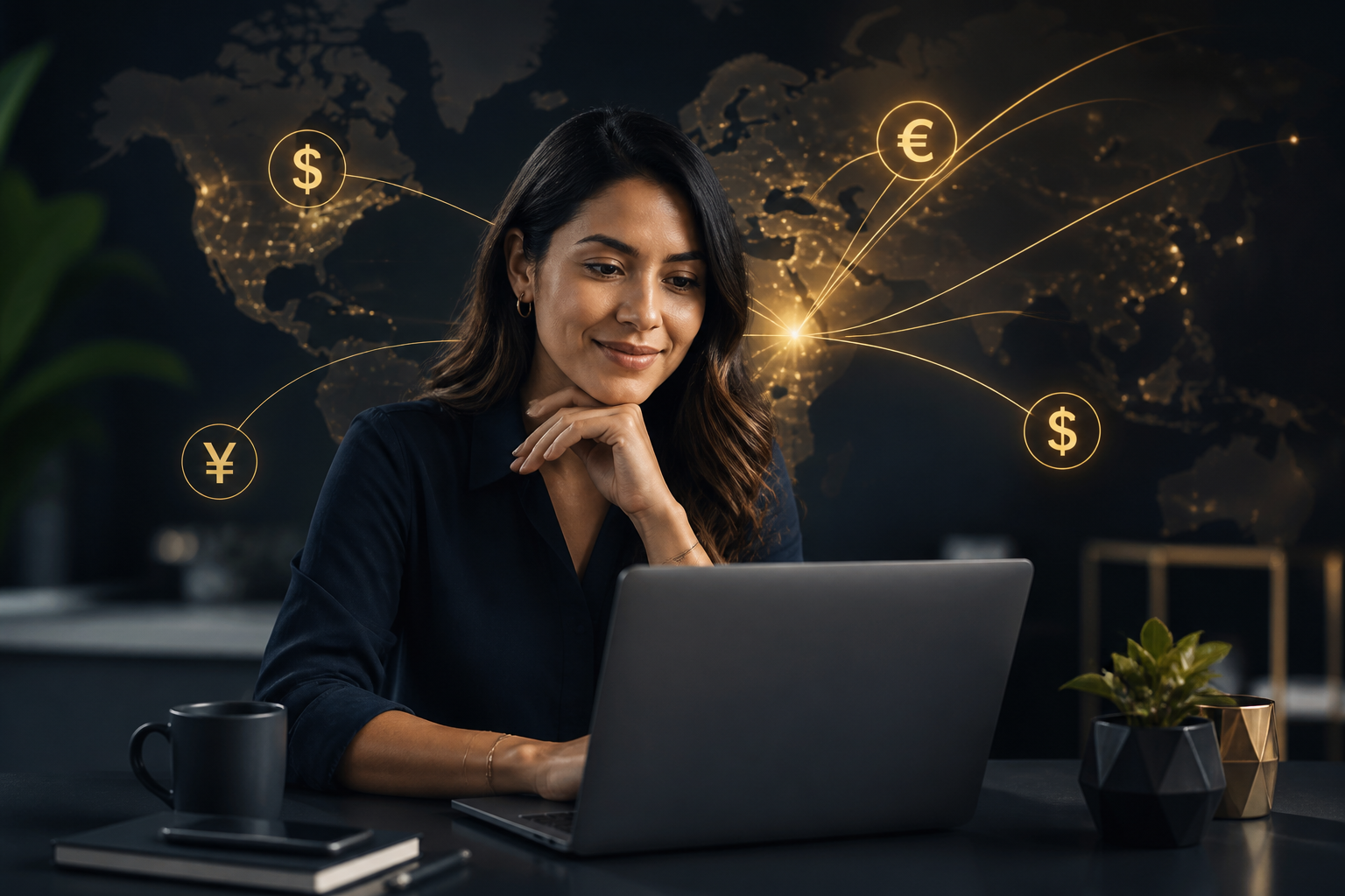 Profesional organizando cómo cobrar a clientes de cualquier lugar del mundo