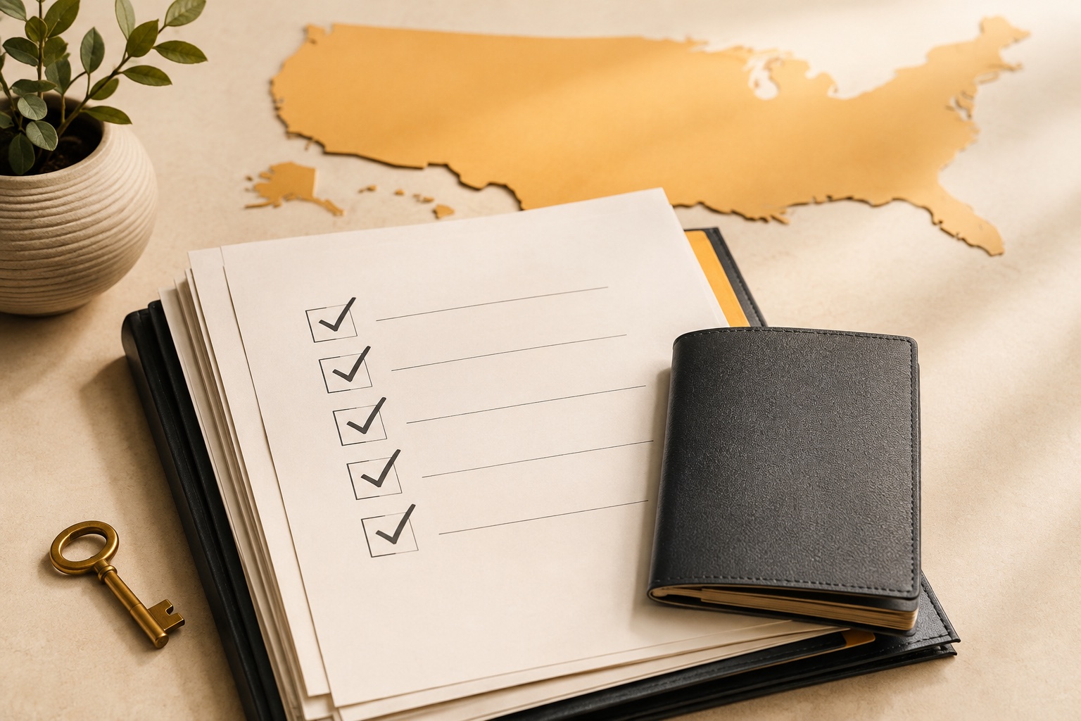 Documentos, checklist y llave para abrir una LLC en Estados Unidos